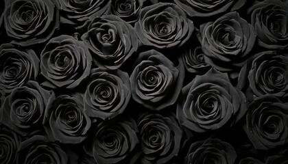Dramatic Black Roses - A Dark and Elegant Floral Arrangement.