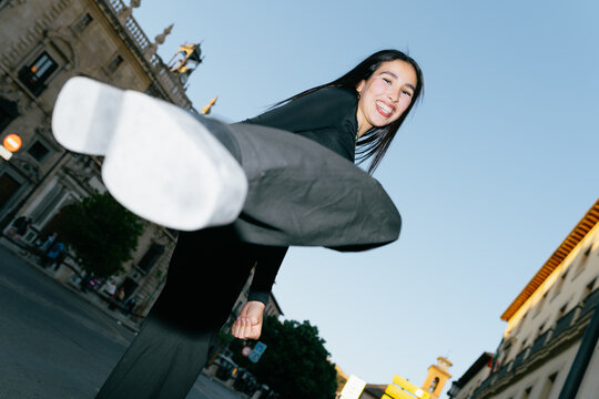 Dynamic Street Action Portrait