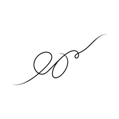 Obraz premium Abstract Continuous Black Line Art Loop