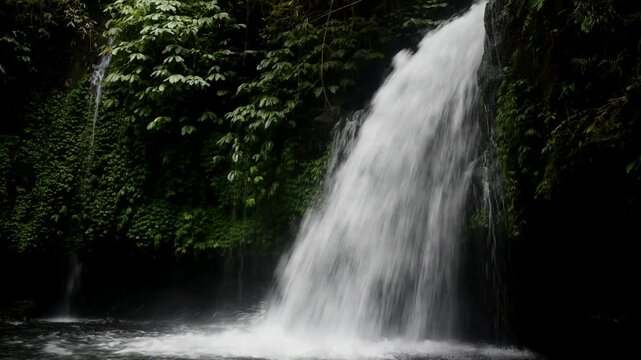 YEH HOO Waterfall, at Tabanan regency of Bali Indonesia, with stunning forest vibes
