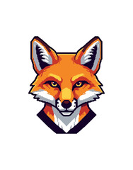 Fototapeta premium Fox head illustration mascot design graphic art wildlife animal portrait logo