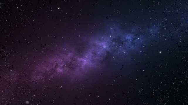 Galaxy Panorama with Stars and Nebula.