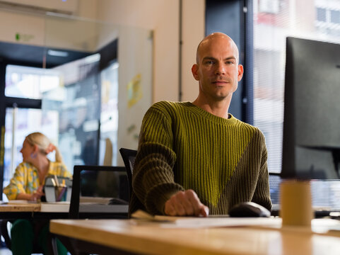 Portrait of businessman in office 