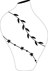 Minimalist Floral Vase Element Set