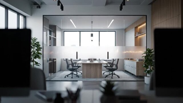 Modern Office Space with Meeting Room.