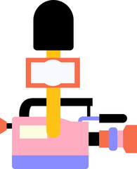 Flat News Media Journalism Element Set