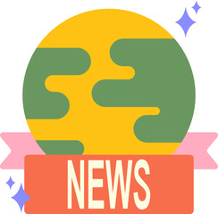 Flat News Media Journalism Element Set