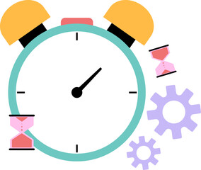 Flat Time Management Icon Element Set