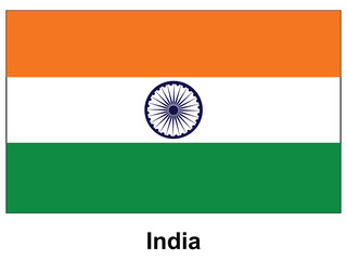 Vibrant Indian Flag with Ashoka Chakra and Tri-Color Design Elements