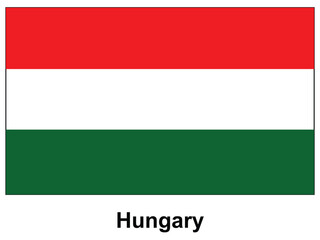 Hungarian National Flag Design with Red, White, and Green Horizontal Stripes