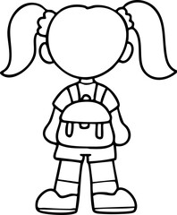 Obraz premium Cute cartoon kids, summer, eating, drinking, playing in the water, having fun, hand-drawn illustration.