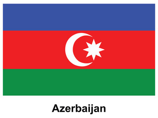 National Flag of Azerbaijan with Blue, Red, and Green Colors Symbolizing Unity