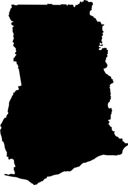 Vector map of ghana