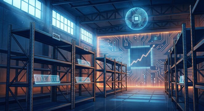 Global RAM Shortage Technology Crisis Concept