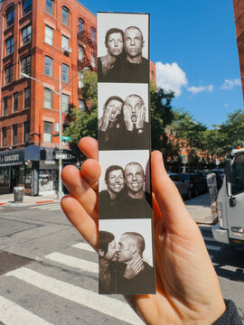 POV Photo Booth Photograph of Couple in New York City
