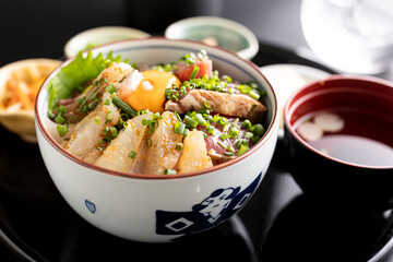 Colorful Japanese Seafood Bowl