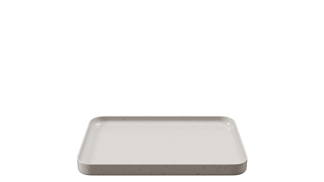 Minimalist White Tray on Black Background