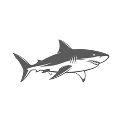 Fototapeta premium Powerful shark illustration showcasing aquatic predator in ocean environment.