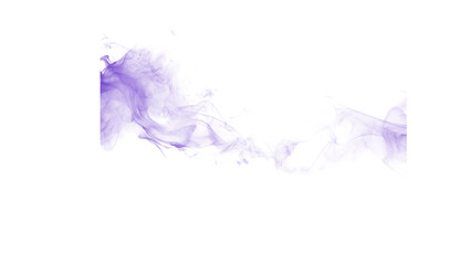 Abstract visual of soft purple smoke artfully shaped on a pure white backdrop.