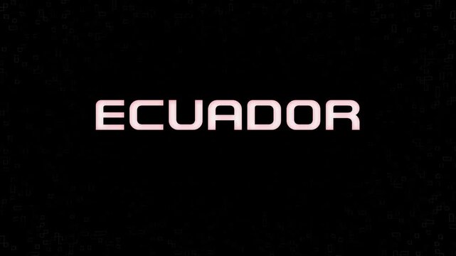 Electrified White on Black with yellow Logo ECUADOR