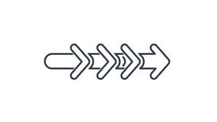 Obraz premium multiple arrows pointing right, direction concept