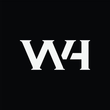 This image is a logo design of initial W4 in simple flat style in white color that looks clean on a black background