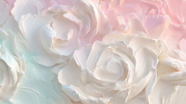 Growth and continuous improvement concept with soft white rose petals, symbolizing new beginnings and personal development in a professional context.