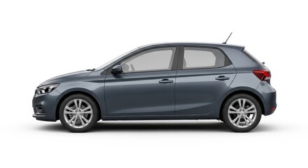 Dark gray car isolated on white background side view