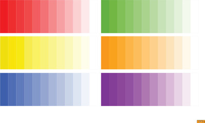 Fototapeta premium Vector Set of Six Colorful Monochromatic Gradient Palettes