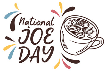 Obraz premium National Joe Day Celebration Concept Vector Graphic