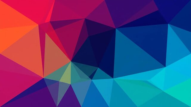 Abstract geometric background with vibrant colors creates a modern and dynamic visual effect for graphic design.