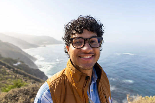 Handsome Mixed race portrait man looking at camera