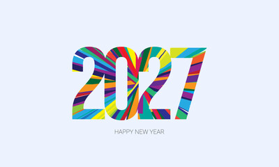 Obraz premium Simple and Trendy New Year 2027 Design Template.