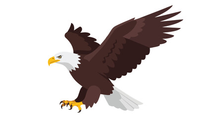 Fototapeta premium Majestic avian predator in dynamic flight illustration showcasing powerful wings and sharp talons poised for action a symbol of freedom and strength
