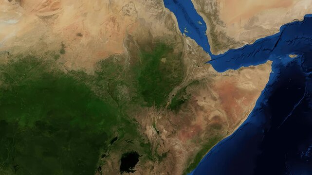 Satellite Map Zoom Animation Into Addis Ababa Ethiopia With Location Pin