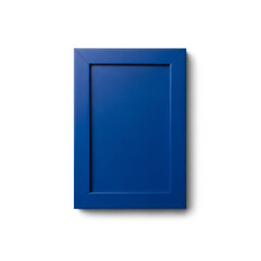 Vibrant Royal Blue Empty Picture Frame on Clean White Background