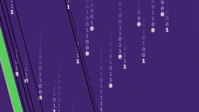 Digital Binary Code Background Animation.