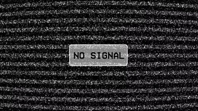 No signal tv static broadcast error glitch effect screen noise