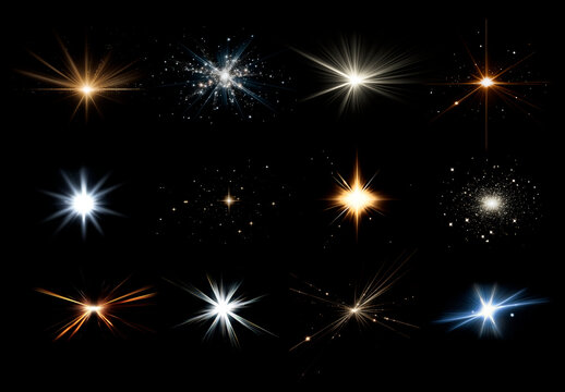 Radiant Starburst Light Effects Element Design Set