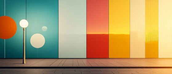 Dynamic colorful mural installation times square digital art urban setting eye-level perspective contemporary aesthetics