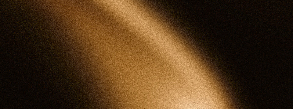 Dark grainy gradient background, golden brown black noise texture glowing header, abstract poster, backdrop, banner, wallpaper design