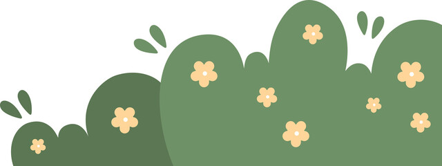 cute simple bush with yellow flowers