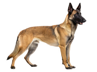 belgian malinois dog standing on white background