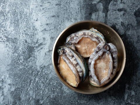 Fresh abalone on a plate