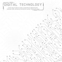 Obraz premium Abstract Digital Technology Background Modern Gray and White Design.