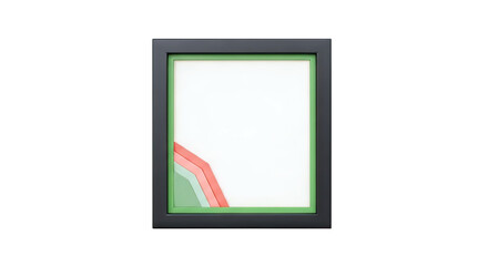 Abstract Geometric Artwork in a Black Frame