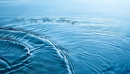 Clean Water Ripple Texture On Light Blue Surface For Spa And Beauty Background