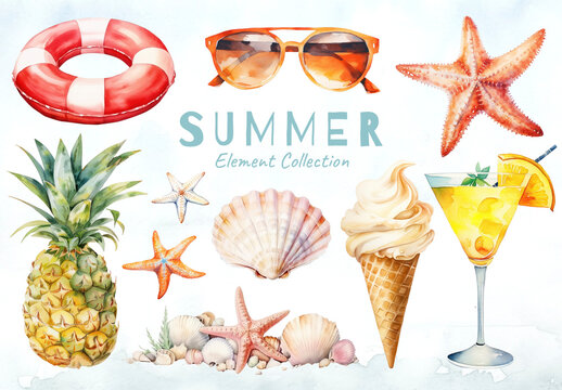 Vibrant Summer Element Design Set