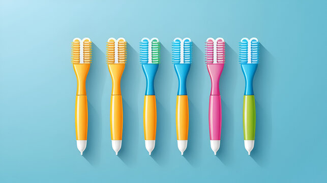 Interdental Brushes Vector Icon