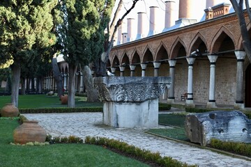 Close-up Photo of a Seagull on a Historic Column Capital